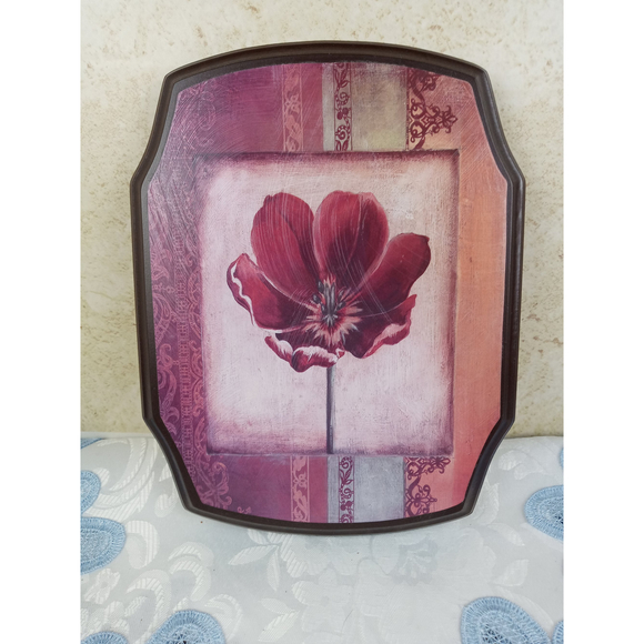 Polson's Mediterranean Floral Wall Hanging Plaques Set of 2 7x9" - Picture 3 of 5